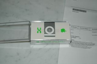 Auspackzeremonie beim iPod shuffle2.