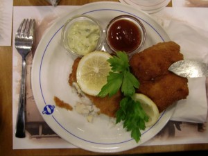 Fisch probiert