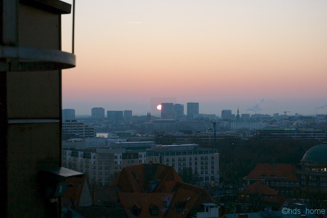 Sonnenaufgang über Hamburg- vorher